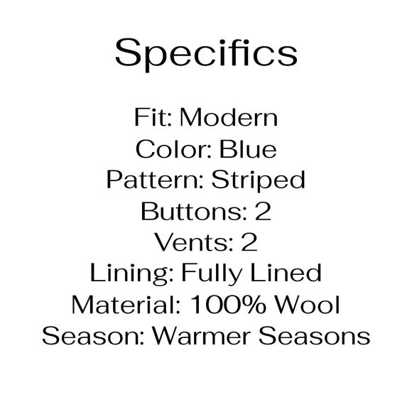 ISAIA 42S Blue Blazer Sport Coat Jacket 2-Button Stripe T457 - Picture 4 of 11